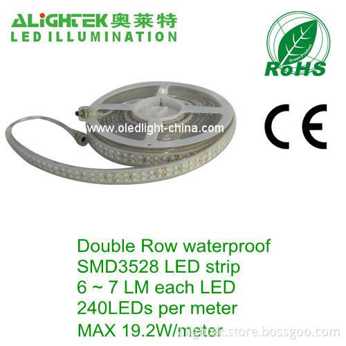 Ip65 Ip68 Waterproof 240led 96w Double Line 3528 Led Strip 